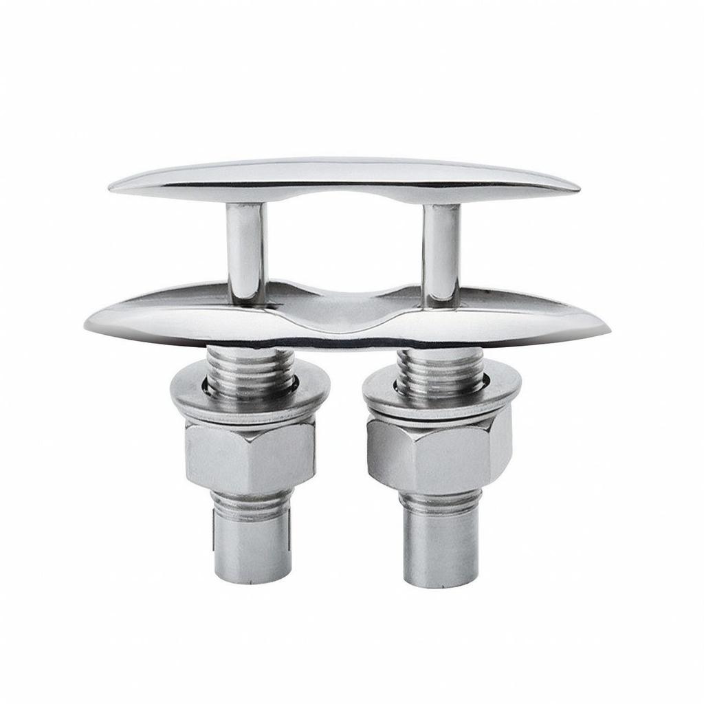 Concealed Cleat Mirror-Polished Hardware Heavy Duty for Boats, Docks