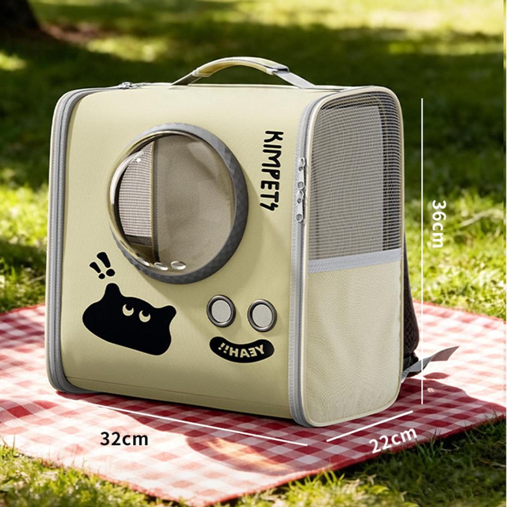 Backpack for Pets, Pet Carrier Bag, Double Shoulder Straps, Breathable, Spacious, Ideal Hiking,