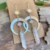 Crescent Crystal Earrings for Cross-border Trade