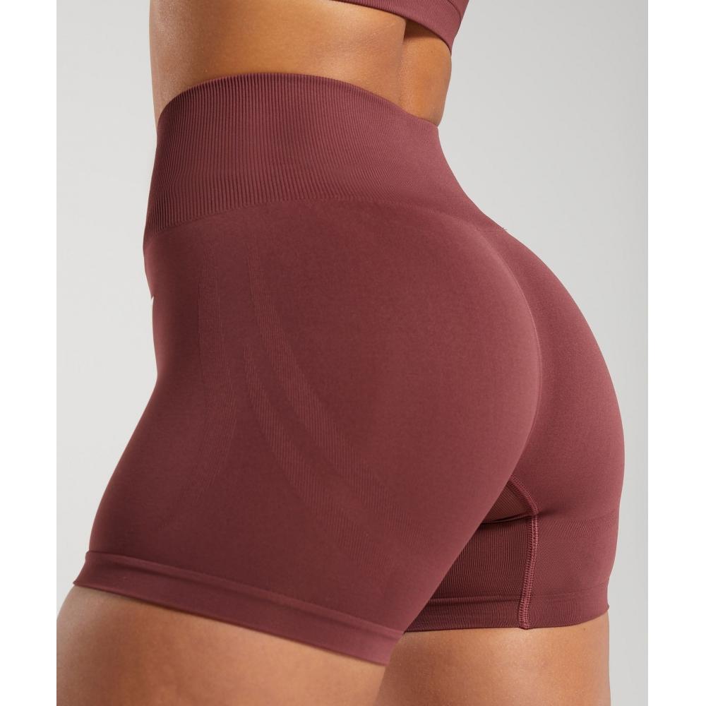 Gymshark Bezešvé kraťasy pro každodenní použití, vínově hnědé, B6a8m Rbqv