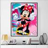 Disney Diamond Painting Minnie Mouse Summer Beach Vibrant Illustration 5D Diamond Painting Art Embroidery Cross Stitch Room Decoration