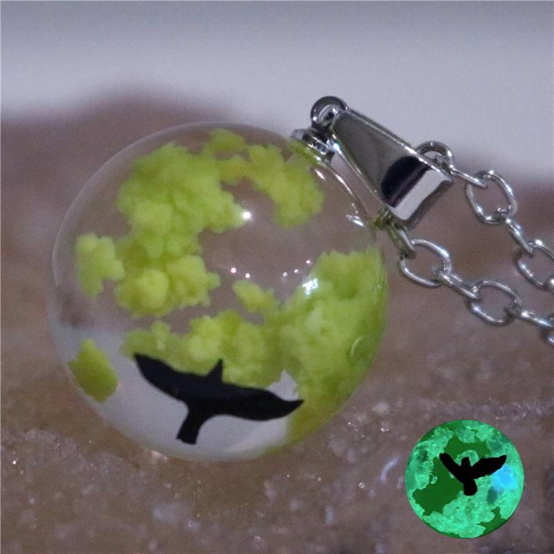Elegancki przezroczysty żywiczny naszyjnik z wisiorkiem Rould Ball Moon dla kobiet, niebieskie niebo, biały naszyjnik z chmurami, modna biżuteria, prezenty dla dziewczyny