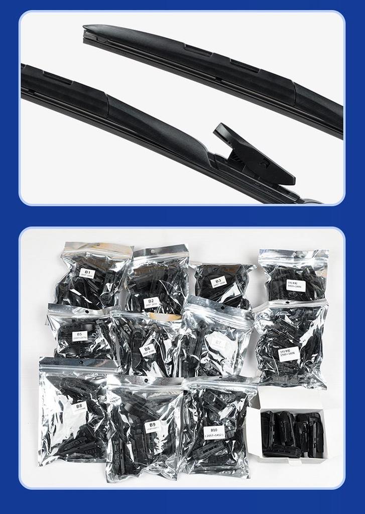 Universal Silicone-Coated High-End Silent Wiper Blade for ASX, Multi-Functional Three-Section Water-Scraping Blade.