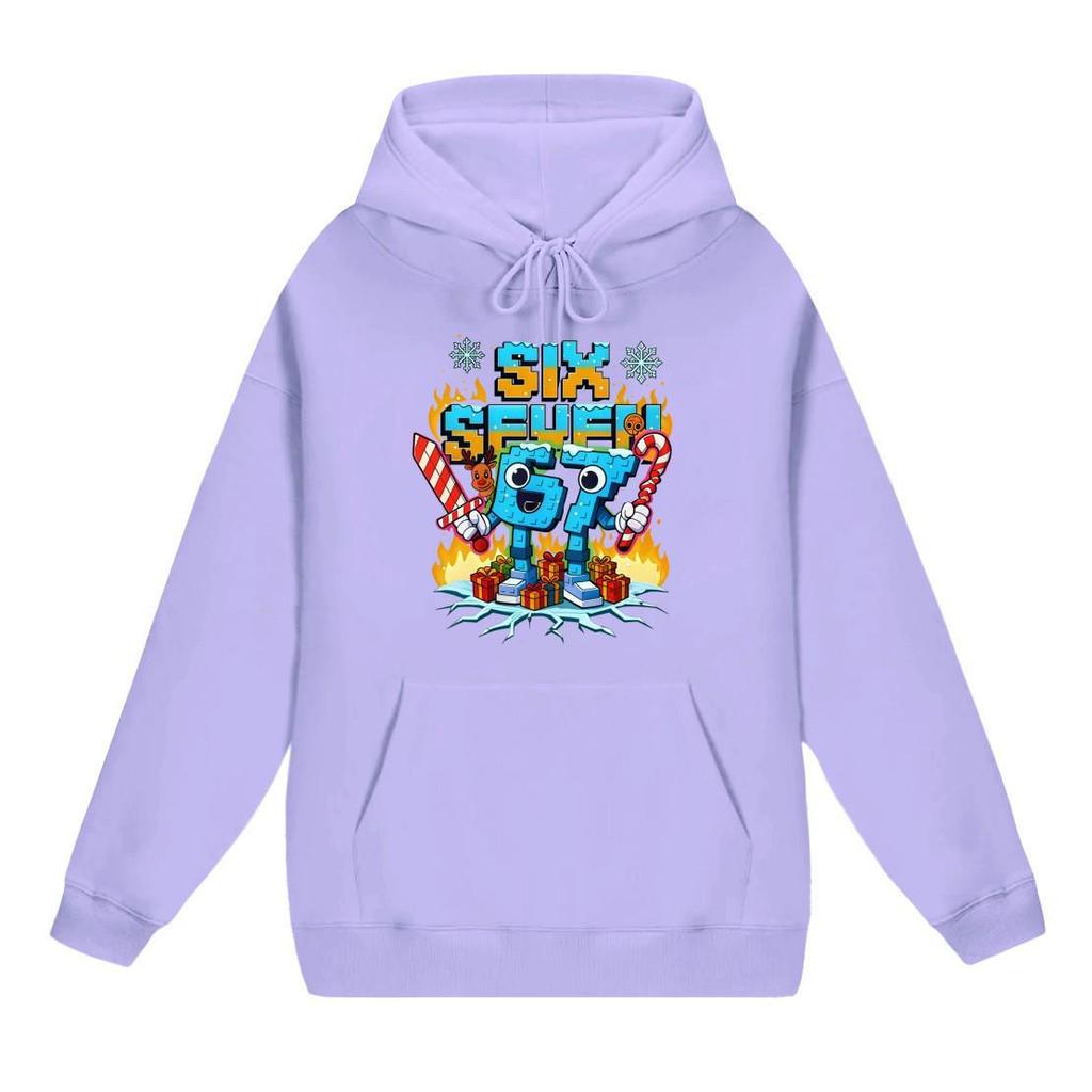 2025 Kids' Hooded Sweatshirt - New European & American Style, No. 67 Pattern, Autumn/Winter Fleece