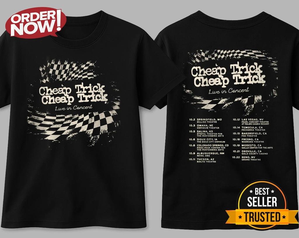 NEW! Cheap Trick US Tour 2025 T-Shirt