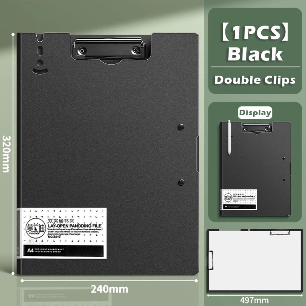 

New Double Clips A4 File Folder A3 Test Paper Storage Portable Clipboard Multi-functional Writing Pad Students