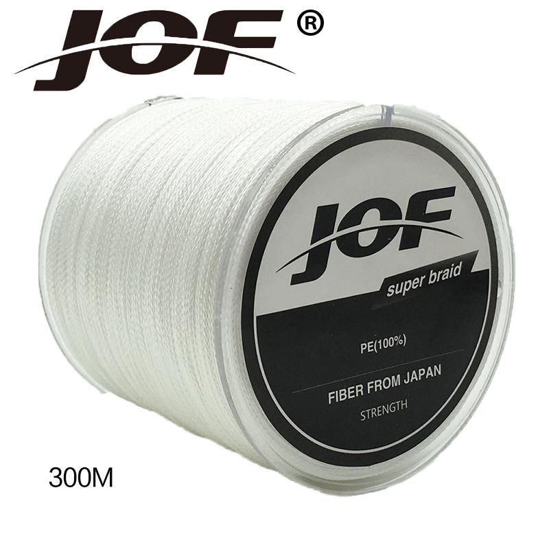 JOF X4 PE Trecciato Galleggiante Alta Qualità Forte Fibra Multifilamento 300m 500m 1000m Multicolore per Pesca in Lago
