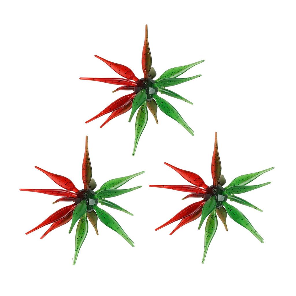 Soft Fishing 3 Pack - Two Color Sea Urchin Fish School Pattern for Anglers