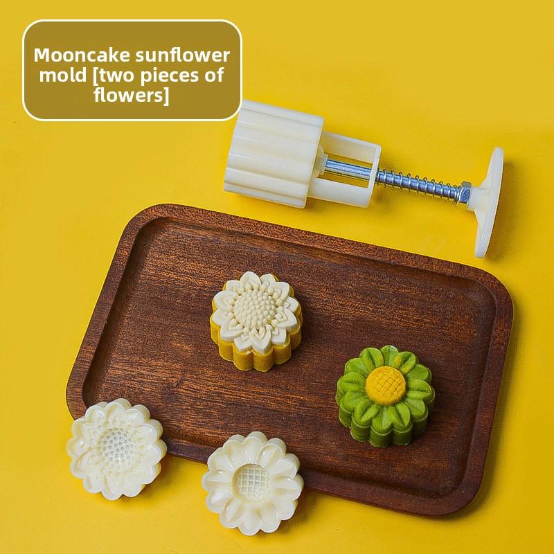New Mid-Autumn Festival Ice Skin Mooncake Molds, Hand-pressed Embossed Mung Bean Cake Molds, and Household Baking Pastry Molds
