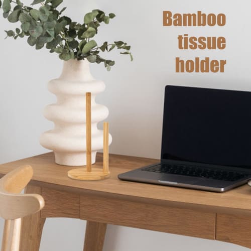 Wooden Paper Towel Holder | Kitchen Paper Hanger Rack, Bath Towel Roll Stand Organizer | Bamboo Paper Towel Holder for Kitchens and Restaurants, Verti