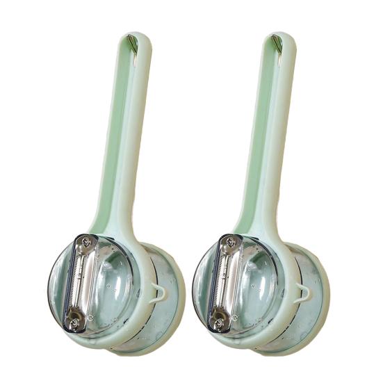 Stainless Steel Vegetable Peeler with Catcher Box Double-Sided Efficient Peeling Machine Multi-function Peelers for Home Kitchen Cooking