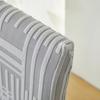 1PC Elastic Stripe Dining Chair Cover Solid Color Dust-proof Chair Slipcover Non-slip Seat Protector Cover for Kitchen Banquet