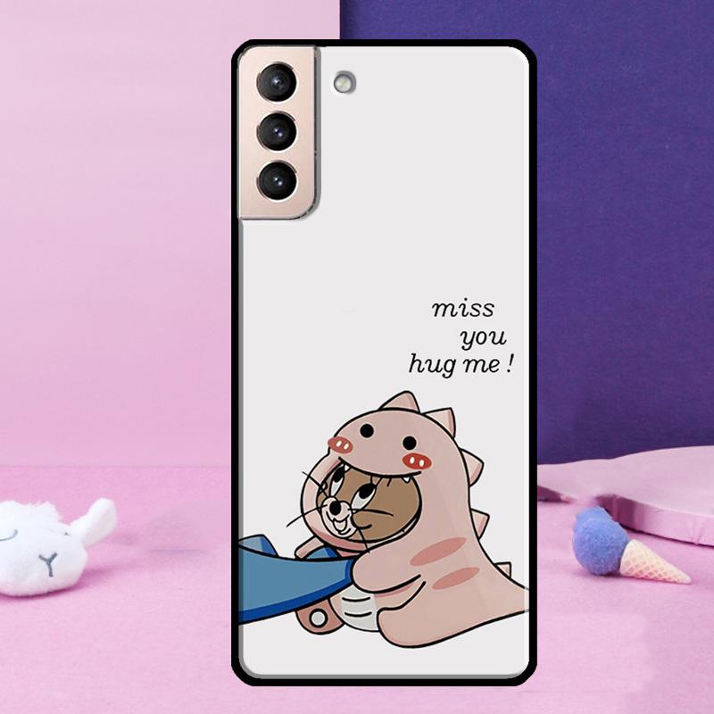 Couple Matching Cute Dinosaur Case For Samsung Galaxy S23 S22 Ultra S21 S20 FE Note 10 20 Ultra S8 S9 S10 Plus Cover