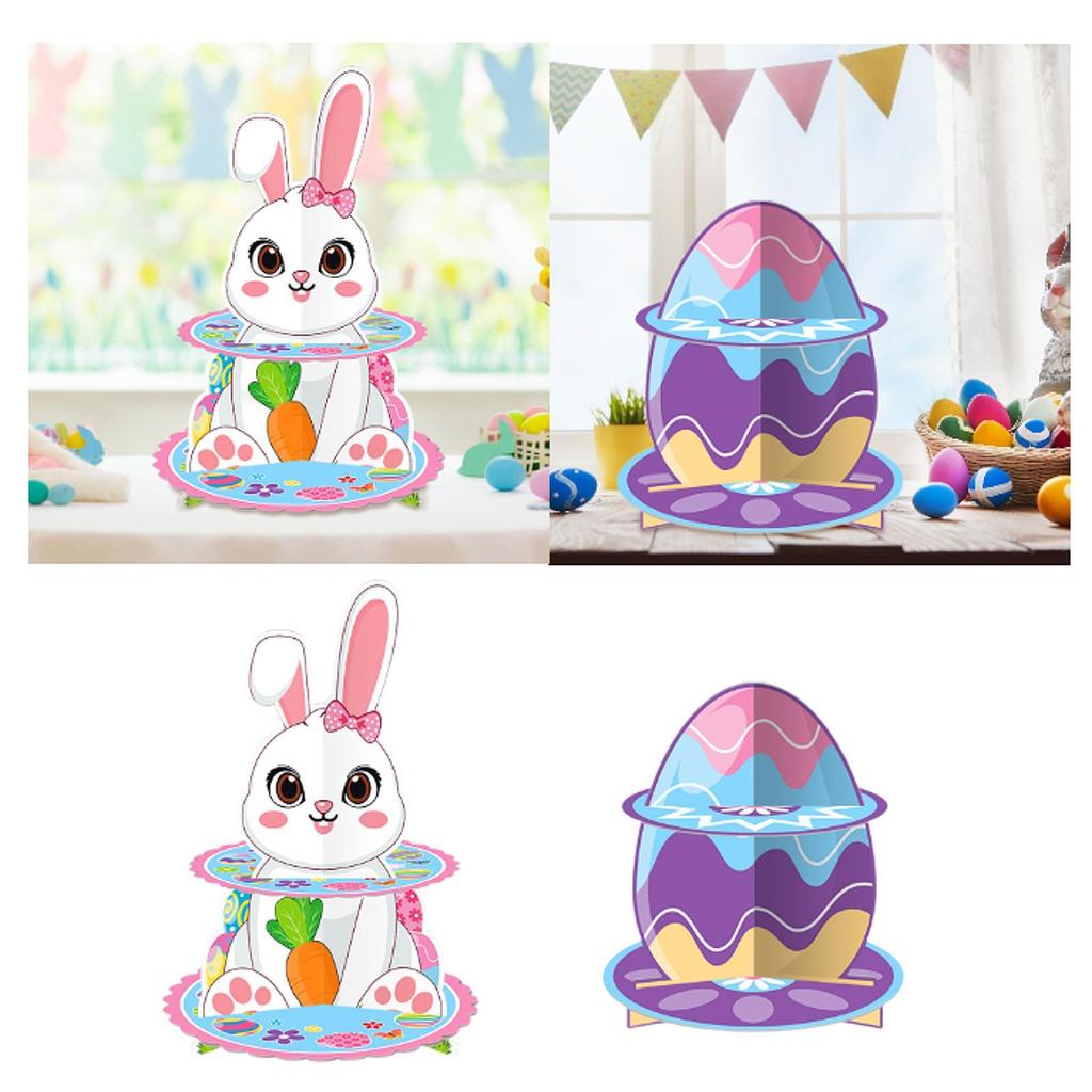 Easter Cupcake Stand Dessert Tower Display Versatile Centerpiece 2 Layer for
