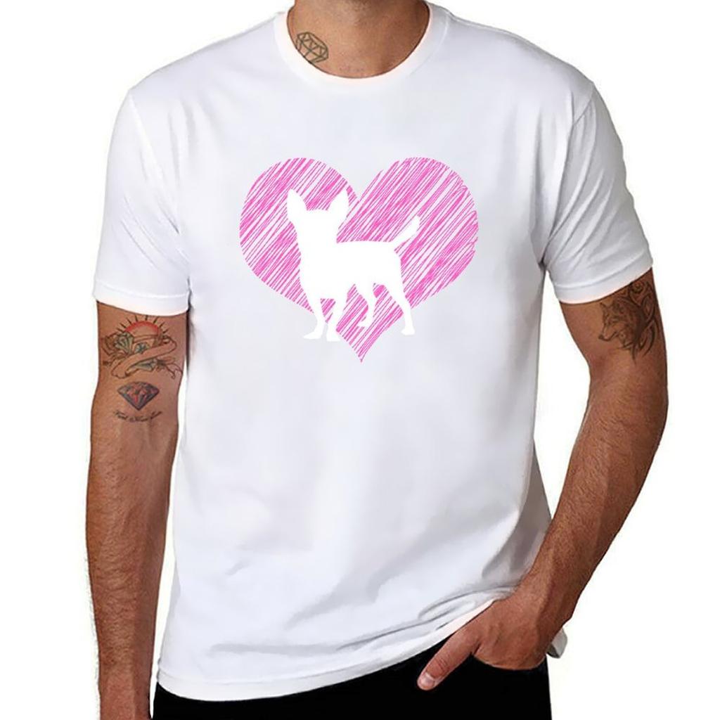 Chihuahua Lovers gift I love dog parent dog mom dog dad owner gift idea TShirt Casual Light Summer Short Sleeve Top