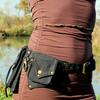 Multifunction Vintage Gothic Punk Waist Belt Bag Woman Techwear Style Tactical Rivet Wide Belt Corset Goth Accessories