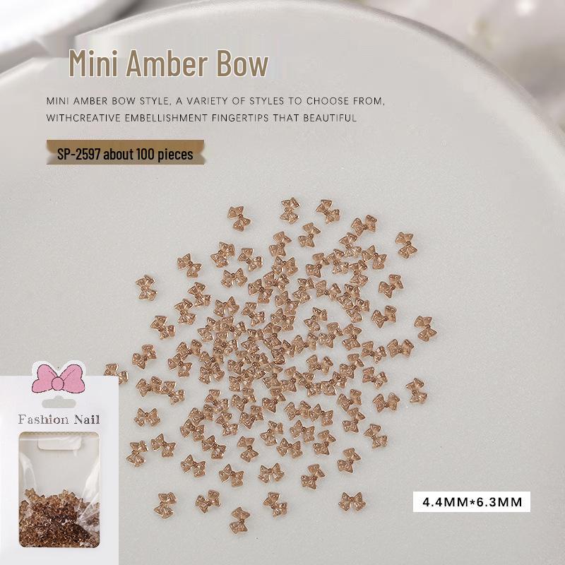 

Янтарная смола бант украшения для ногтей - 100 мини-штук