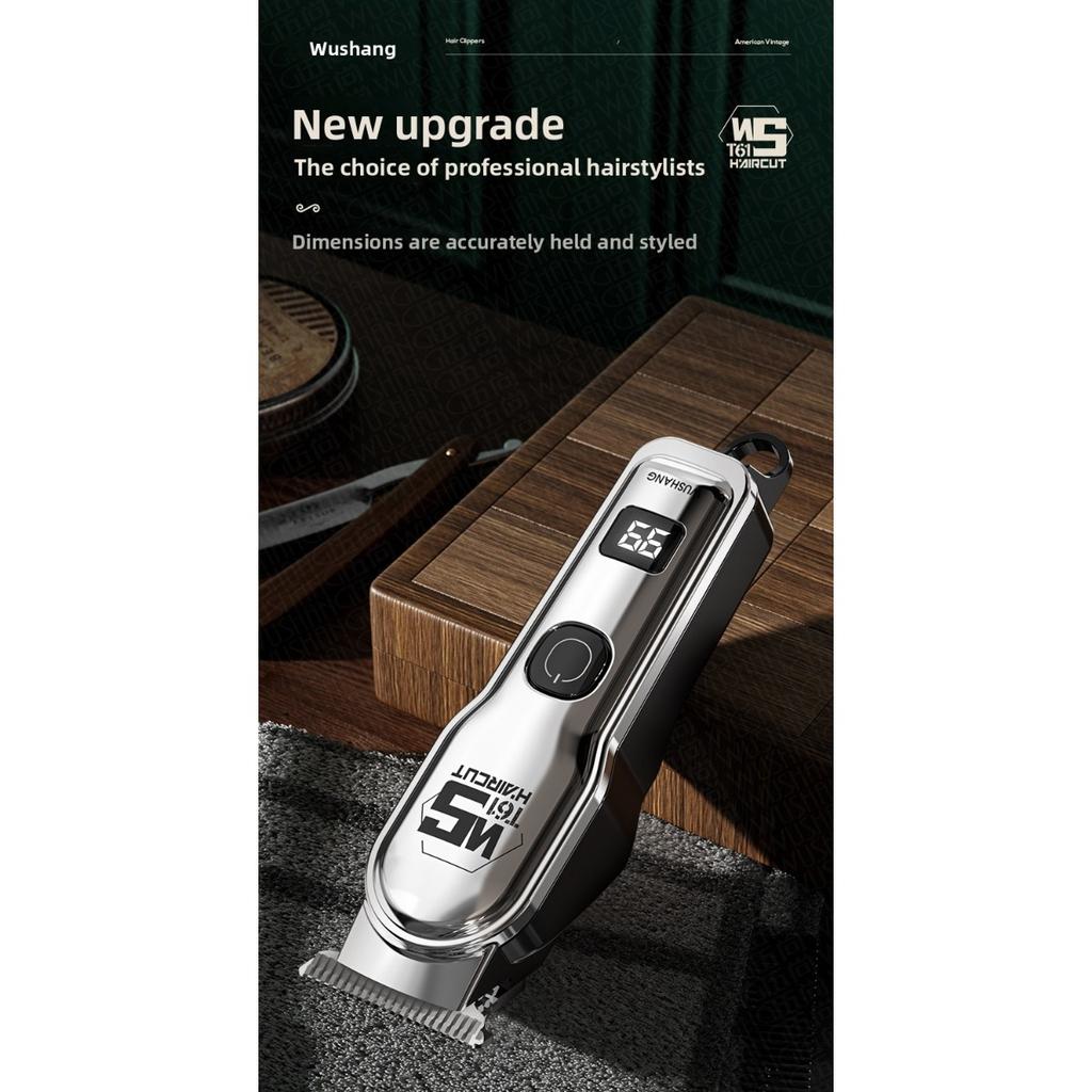 Profesjonalna Elektryczna Maszynka do Włosów z Nasadkami Grzebieniowymi, Cyfrowy Wyświetlacz LED, Przenośne Ładowanie USB, Bezprzewodowa Maszynka do Golenia i Przycinania dla Mężczyzn