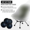 4pcs Moon Chair Foot Cover Camping Chair Foot Protectors Stabilizing Rubber Ball Feet Pad For Outdoor Camping Chair Leg Covers