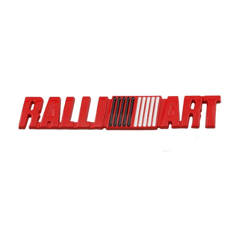 Car Rear Trunk Grill Ralliart Logo Sticker For Mitsubishi L200 Lancer Outlander Pajero Triton RVR ASX EVO Emblem Grille Badge