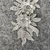 2Pcs Colorful Embroidery Patch 3D Bead Flower Wedding Dress Patch Fashion Lace Fabric Applique