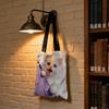 Cute Oil Painting Cat Storage Bags Large Capacity Canvas Bag For Female Students To Hold Books Tote Mommy Bag