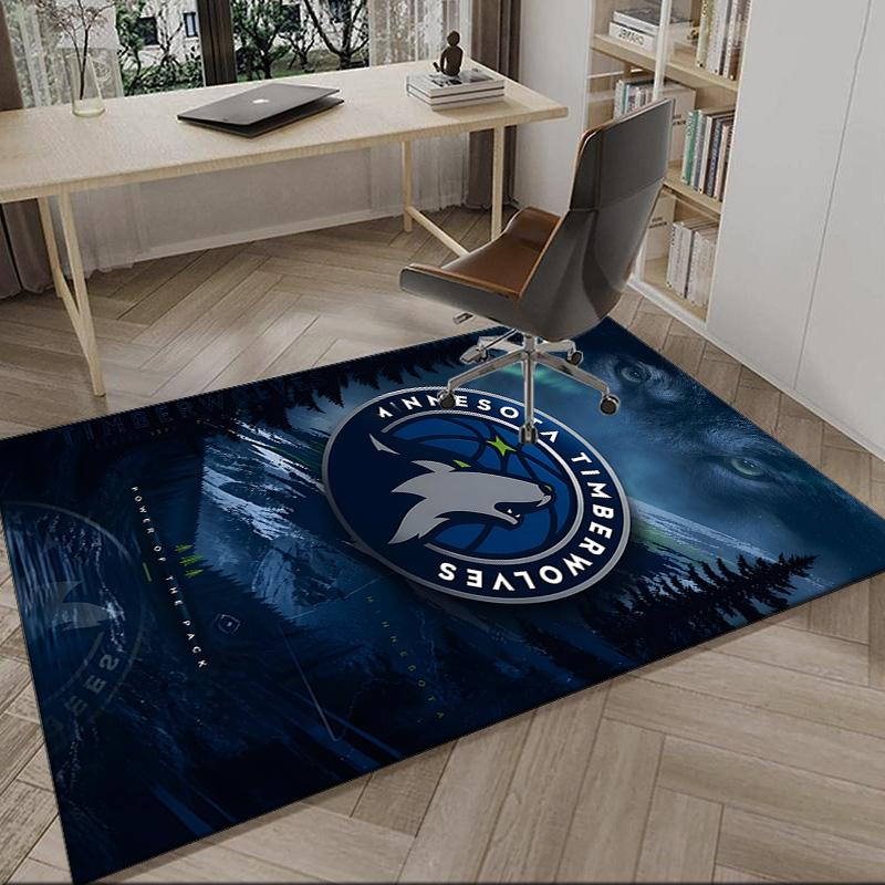 Timberwolves Logo  Carpet, Kitchen Rugs, Yoga Mat, Non-Slip Mats, Rug for Bathroom, Living Room bedroom, Camping Rugs Christmas Gift