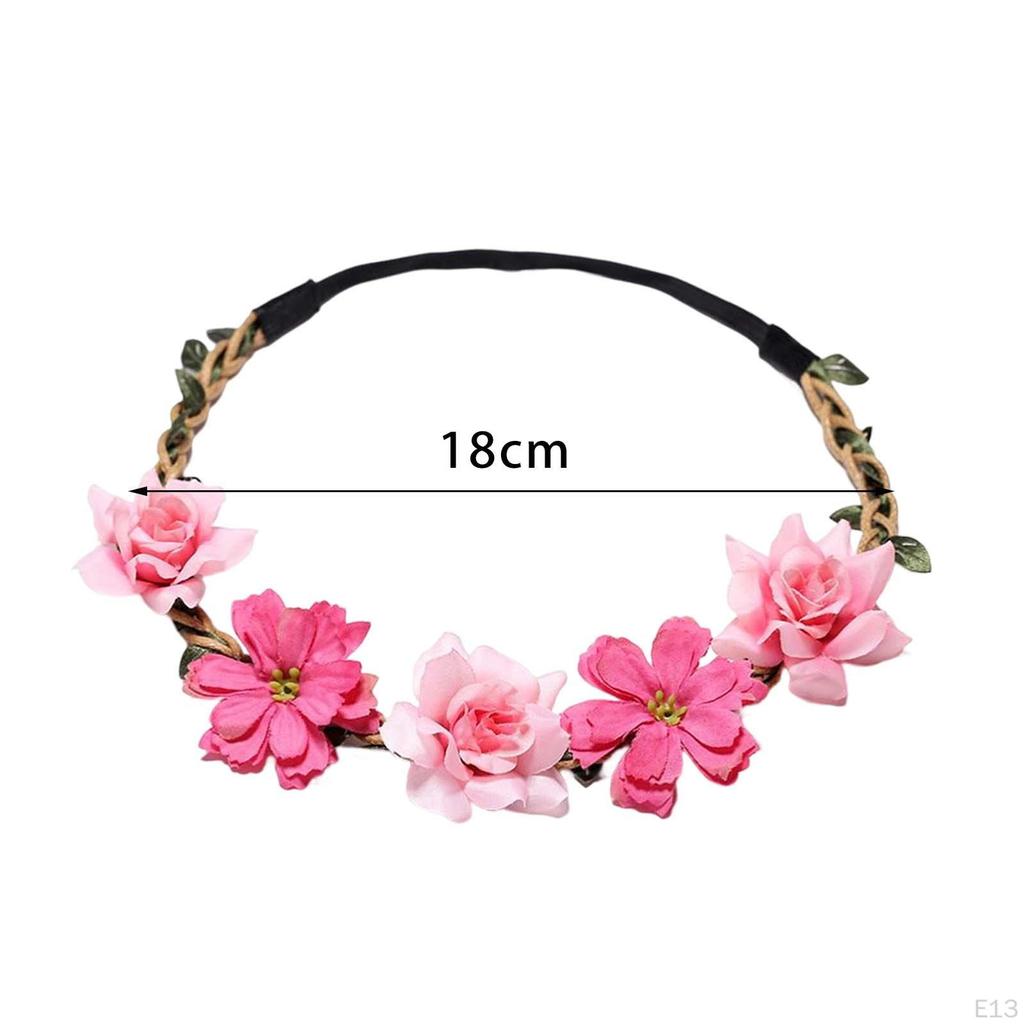 Hair Garland Boho Charm Head Wreath Brid Headpiece Headdress for Halloween Birthday Prom