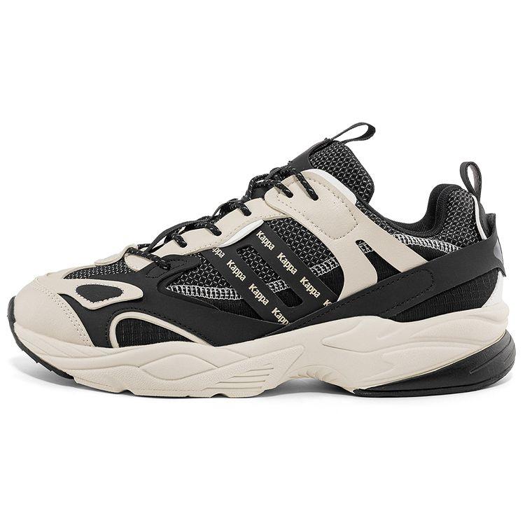 Kappa Comfortable Versatile Shock Absorbing Non-Slip Wear-Resistant Low-Top Dad Shoes Unisex Sneakers Black K0CZ5MC89-990A