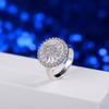 Temperament Platinum Plated Micro-Set Aaa Zircon Ring, Bridal Ring, Hand Jewelry