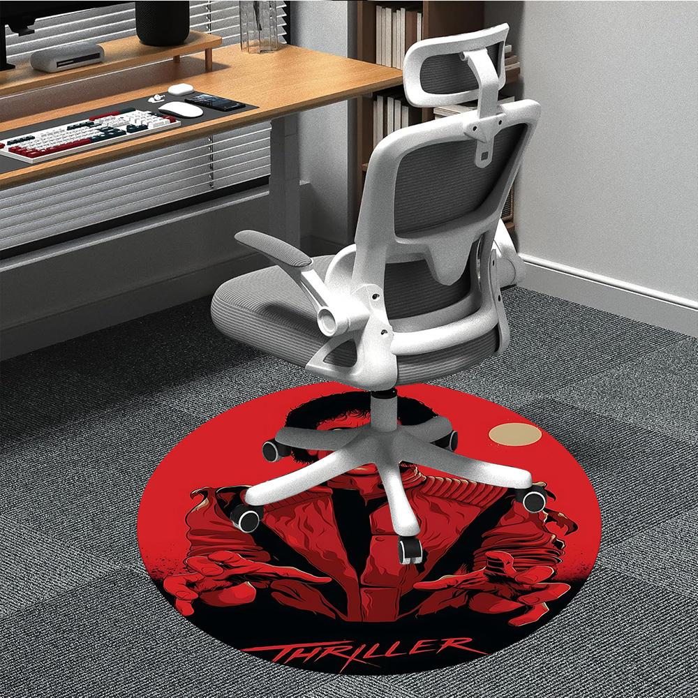 

1pc Michael Joseph Thriller Office Round Area Rug, Under Office Chairs Bedroom Living Room Home Decor a1022370 80cm by 80cm