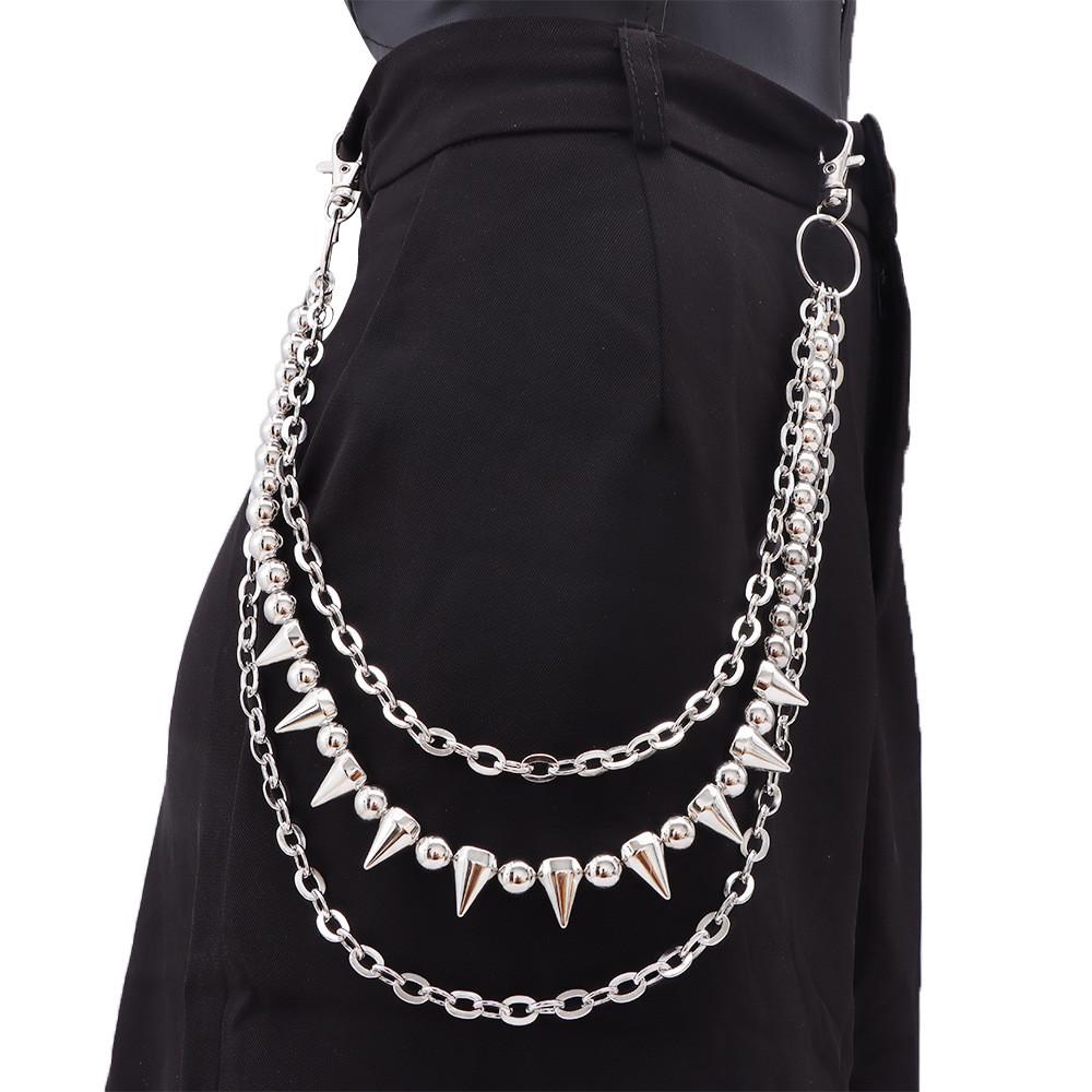 Hip Hop Metal Waist Chain With Multilayer Beads For Men And Women Summer Fashion