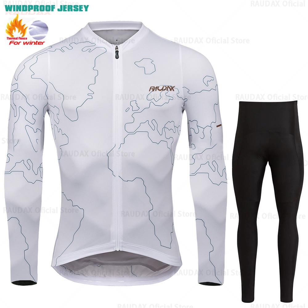 Velvet Warm Cycling Suit Set Cycling Thermal Fleece Clothing Sets Top Cycling Jersey Sport Bike MTB Riding Clothing Warm Jackets for Man