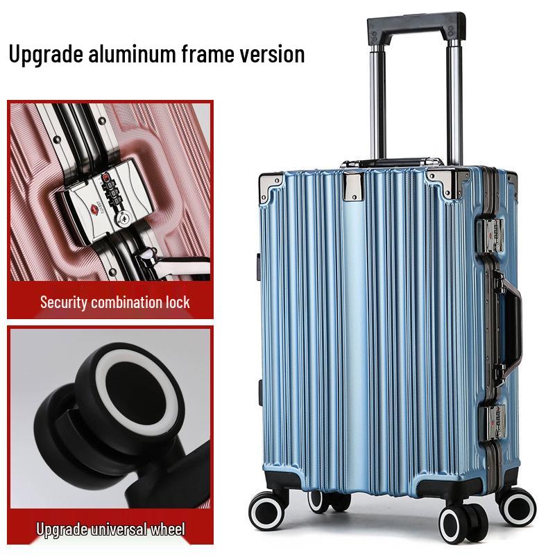 20" Carry-On Trolley with Silent Wheels, Combo Lock - Men's, Women's, Student - Large 28" Capacity