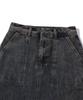 Vintril Sunday Fatigue Denim Long Skirt (Indigo)