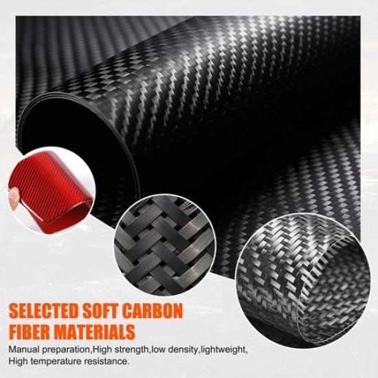 Red Carbon Fiber Center Storage Slot Mat Trim Sticker For Subaru Crosstrek 23-24