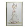 Llama In Meditation - Decorative Poster Llama In Meditation - Decorative Poster, 50X70 Cm, Gold Aluminum Frame, 230 Gsm Matte Paper