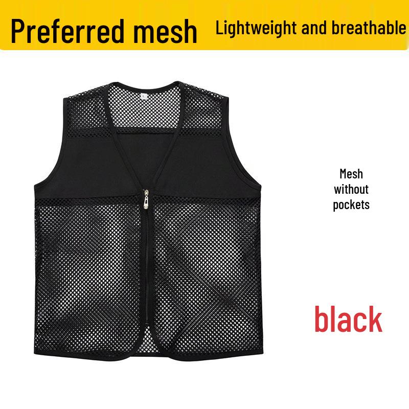 Custom Mesh Breathable Volunteer Vest with Logo for Events and Workwear