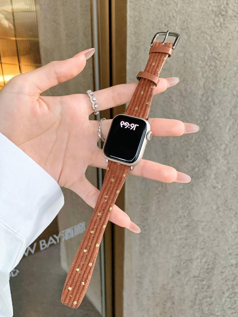 Deluxe High quality leather loop band For Apple Watch women 44mm 40 45 41 49 42 38 Series 11 10 9 8 SE 7 6 5 4 3 Strap