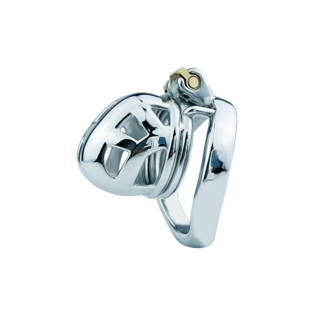 Männer Kurze CB Lock Penis Käfig Cock Lock Edelstahl Keuschheit Lock Sex Spielzeug Femdom BDSM Slave Cock Ring Ball stretcher