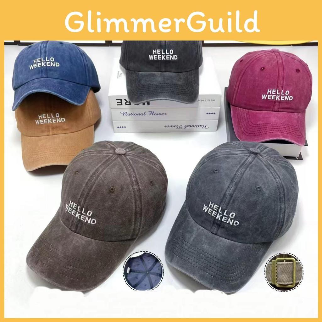 Letter Hello Embroidered Weekend Baseball Cap Peaked Caps Breathable Hat Gifts