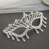 Luxury Alloy Masquerade Mask Shiny Crystal Rhinestone Decoration Rhinestone Mask Face Accessories Half Face Mask For Women Girls
