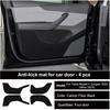 For Tesla Model 3 Y 2026 Car Door Anti-kick Mat Panel Leather Carbon Fiber Interior Glove Box Protective Sticker Car Accessories