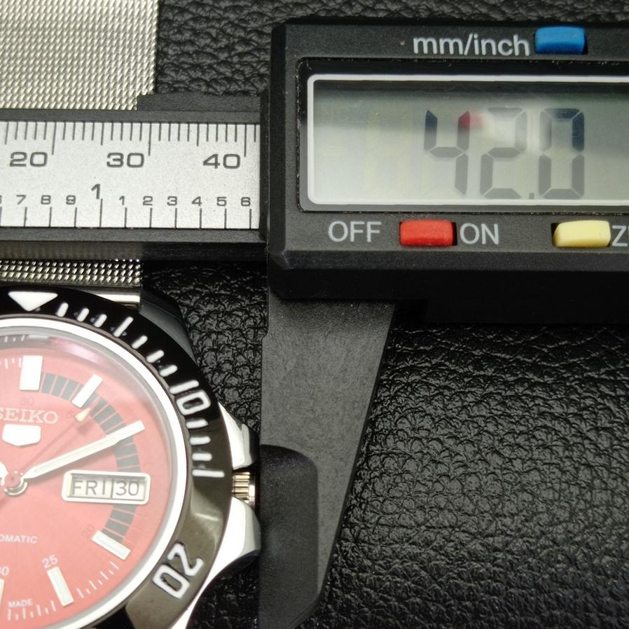 MĘSKI ODNOWIONY SEIKO 5 JAPAN 6309A AUTOMATYCZNY CZERWONY ZEGAREK NA RĘKĘ a426508-2