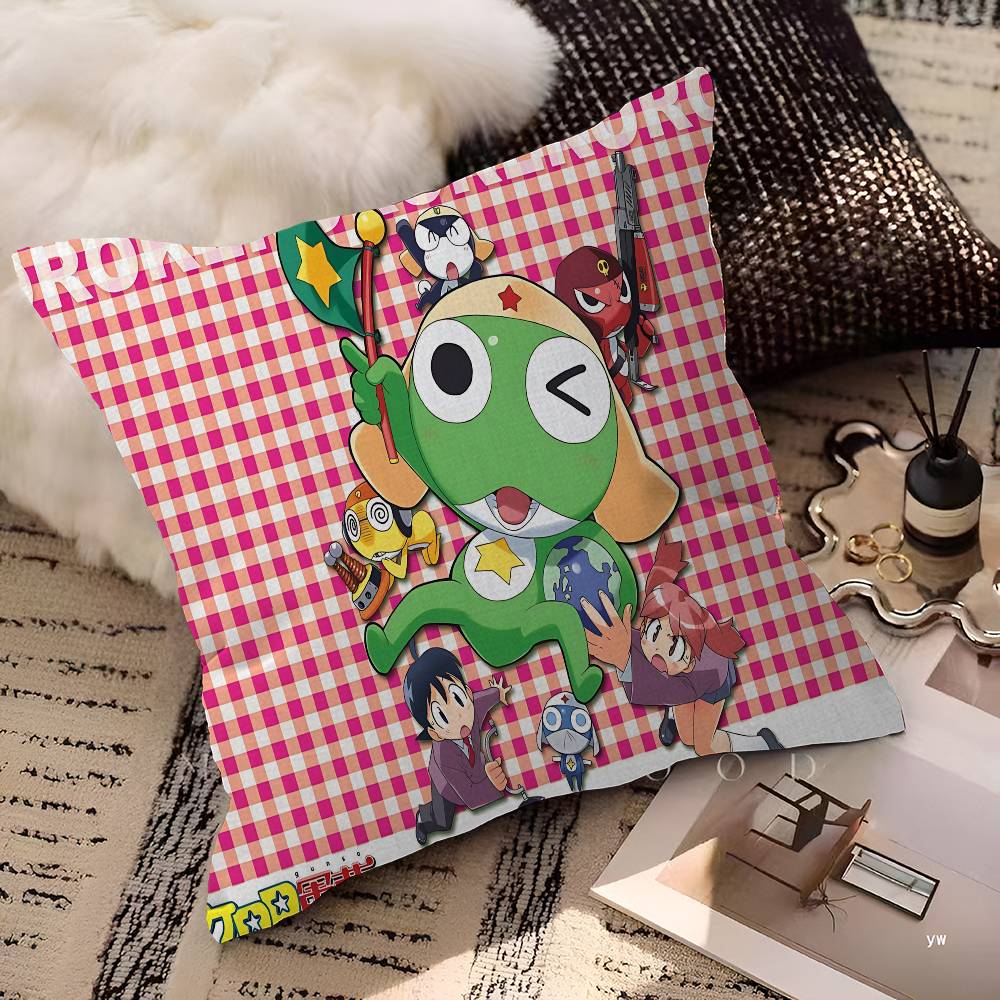 Keroro Frog Cool Gunsou Sergeant Personalized Pillow Dust Cover Bedroom Kids Party Decoration Pillowcase Birthday Children Gift
