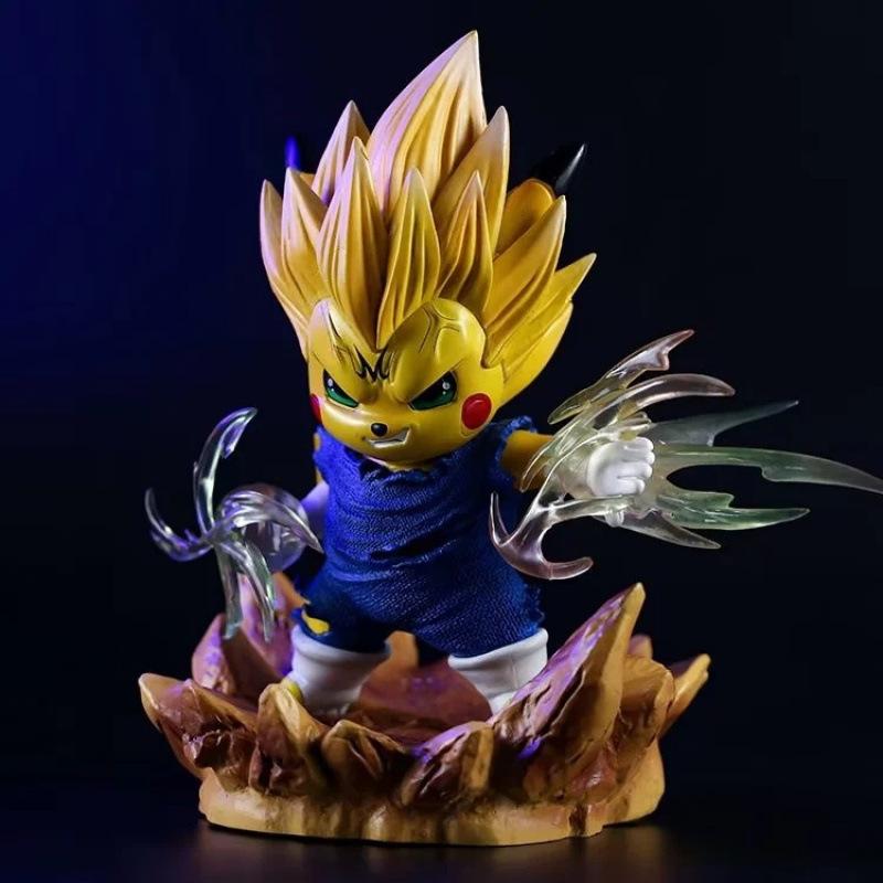 Anime Dragon Ball, Bikachu COS demonized Vegeta figure desktop car chassis ornament super Saiyan