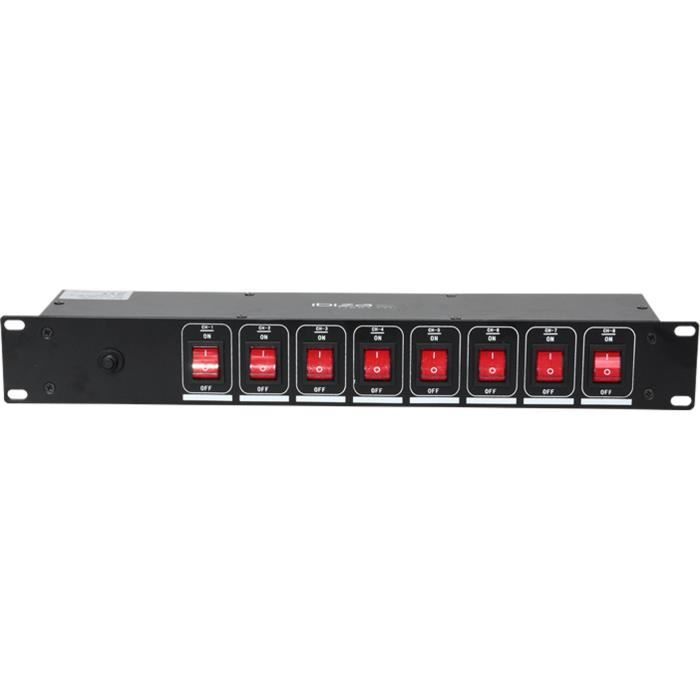 IBIZA LC806S Boîtier lumière 19" à 8 voies