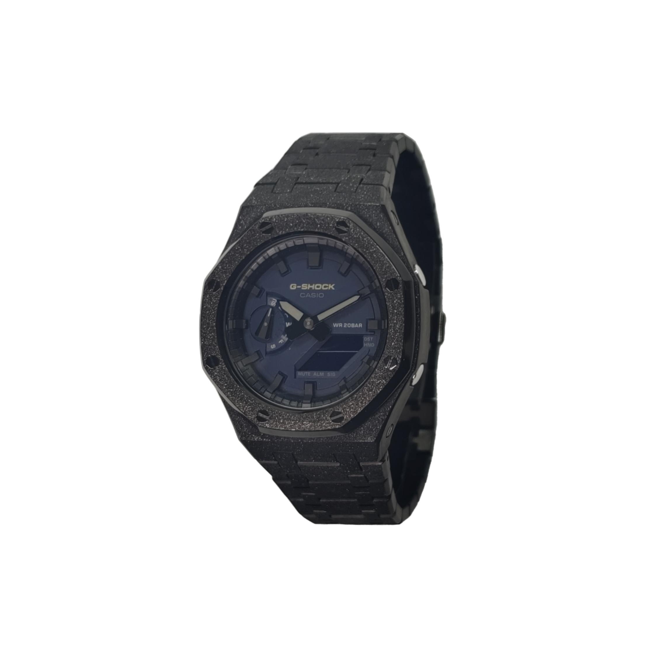 CASIO Custom Collection Quartz Movement Watch Men s Watches Blue Dial GA-2100-1A1(Watch3--)