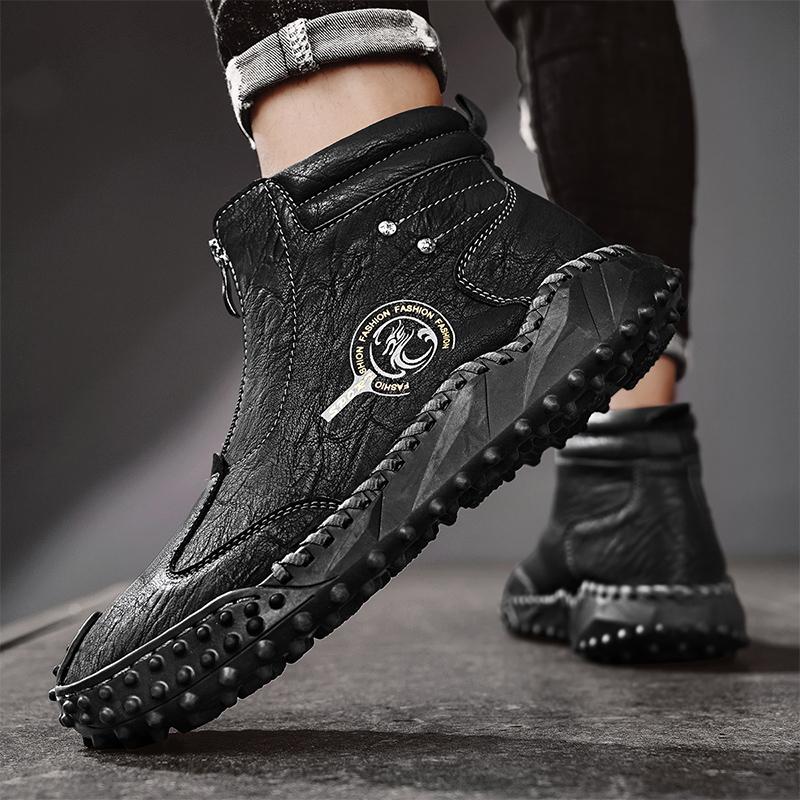 Autumn/ Winter Genuine Leather Men Shoes Waterproof Outdoor Men Boots Comfortable Men Walking Hiking Boots