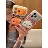 Cute Leopard Print 3D Rhinestone Bow Cat Design Silicone Phone Case IPhone 17 Pro Max 16 15 Women